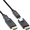 InLine® Cavo HDMI AOC Ultra High Speed 2.1 con connettori rimovibili, 8K/4K HDR eARC, contatti dorati, flessibile, 25 m, 17925O