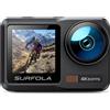 Surfola Action Cam 4K 60FPS, fotocamera subacquea SF630, corpo in metallo, impermeabile fino a 40 metri