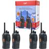 PNI Il pacchetto include 4 radio portatili PNI PMR R40 PRO, batterie, caricabatterie e cuffie