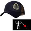 YUSENGMOO Cappellino da baseball mimetico nero con sigillo della marina americana squadra sei flessibile vestibilità tattica sigilli Trident Airsoft Hat