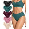 ALL OF SHE 5 Pack di Mutande Senza Cuciture Donne a Vita Media scivolamenti Morbidi Mutandine Senza Cuciture Biancheria Intima Donne Multipack XS-XL