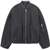 Disimlarl Giacca bomber da donna autunno/inverno misto lana tasca manica lunga cerniera cappotto versatile
