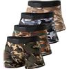 ZC8bdbd Boxer da uomo Camo Boxer da uomo in cotone modal mimetico mutande uomo classico biancheria intima sexy per gli uomini