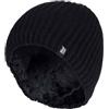 HEAT HOLDERS - Berretto Uomo Invernale Maglia a Coste Fini Foderato Pile Termico Caldo Isolante Inverno
