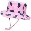 LACOFIA Cappello da Sole per Bambini Cappellino Estivo da Protezione Solare Neonato Berretto da Spiaggia a Tesa Larga con Cinturino sottogola Regolabile