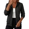 GUCURIN Felpa con Cappuccio Donna Zip Hoodie Leggera Sport Giacca Autunno | Tinta Unita Casual Sweatshirt Classico Elegante Maniche Lunghe Cardigan Cerniera Maglia Treccia Pullover