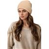 Prettystern Berretto Invernale Reversibile a 2 Strati 100% Cashmere Berretto a 2 Colori da Donna