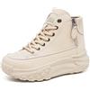 Generisch Sneakers da donna con plateau e suola spessa, gambo alto, scarpe da ginnastica ortopediche, scarpe sportive da donna