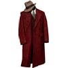 RAJEGAR Cappotto da uomo in misto lana a spina di pesce in tweed cappotto slim fit doppio petto con risvolto a punta Trench Jacket