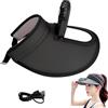 Ruutcasy Cappello con visiera parasole con ventola, ventilatore USB, cappello con visiera, ventilatore per tutti gli adulti, nero