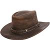 Infinity Leather Cappello da cowboy in vera pelle australiana Occidentale Entroterra Bush