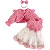 eqenkely Vestito Tutù e Cardigan Set per Bambine Vestiti+Cappotto Inverno per Festa | Elegante,Papillon Tulle abiti e Giacca ,Completi Bimba Inverno 6 12 mesi 2 3 anni per Battesimo, Festa,Compleanno 1 anni