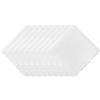 HOULIFE Fazzoletti da donna in tessuto bianco puro, 100% cotone, fazzoletti in tessuto da donna con bordo ondulato, fazzoletto da donna per matrimonio e vita quotidiana
