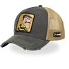 Capslab Cappellino trucker con toppa, Lucky Luke, licenza ufficiale, effetto invecchiato, snapback regolabile, unisex, con retro in rete