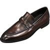 Tobysper Mocassini da uomo in pelle, morbide, slip-on, leggere, da lavoro, piatte, estive, eleganti, traspiranti, alla moda