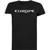 Generico Europe T-Shirt Nera da Donna A Manica Corta da Donna