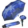iX-brella Ombrello tascabile XXL con apertura e chiusura automatica, grande tetto da 122 cm, Thunderstorm, 122 cm