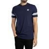 Sergio Tacchini Uomo Maglietta Girocollo Grello, Maritime Blue/White