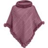 Rayson Poncho Donna Invernale Caldo in Maglia con Bordo Pelliccia Sintetica | Collo Alto, Morbido Mantella Coprispalle Elegante, per l'uso All'aperto che in Casa, Vestibilità Ampia Lungo, Cappa Spessa