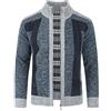 Allthemen Cardigan da Uomo con Collo Alto e Cerniera Maglione Foderato Grosso per l'inverno