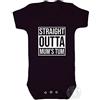 Baby Moo's Funny Baby Grow Straight OUTTA Mum's Tum | Ragazzi o ragazze | NWA Inspired Hip Hop Rap Baby Vest/Body - Regalo per il bambino, 1° Baby Gifts o Unisex Baby Clothes UK (6-12 mesi)
