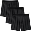 Hellomamma Boxer Uomo Bambu Larghi: Mutande Apertura Davanti Bottoni | Intimo Traspirante Senza Etichette con Fascia Elastica 3,5 CM per Uso Quotidiano Dormire Relax 4 Pack M-3XL