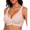 KOSMEEU Reggiseno da Donna T-Shirt Bra Senza Ferretto Seamless Comodo quotidiano | Reggiseno Bralette Morbido Senza Ferretto Coppa Intera Senza Cuciture Adatto per Seni Normali e Grandi