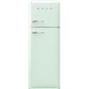 Smeg, Frigorifero Doppiaporta FAB30RPG5 a Libera Installazione, Cerniera a Destra, Frigorifero Ventilato e Freezer Statico, Design Bombato 50's Style, Verde Pastello