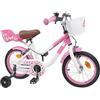KTHLBRH Bicicletta per Bambini 12 Pollici Rosa Acciaio per 2-4 Anni