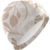 FJQWKLF Stampa di rose rosa Elegante cuffia da nuoto per capelli corti e calvi Cuffia da nuoto impermeabile per donna Protezione dei capelli e riduzione a resistenza gorro para piscina mujer