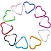 Gbrcen Moschettone di blocco 20 pezzi moschettone esterno a forma di cuore portachiavi clip in lega di alluminio clip arrampicata clip moschettone moschettone durevole
