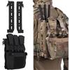 Generic Borsa Espansione Pannello Posteriore Tattico con Accessorio Zip | Tasca Posteriore Modulare Con Porta Caricatori Triplo Supporto MOLLE for Airsoft Compatibile Con Gilet V5 FCPC