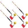 TOYANDONA 4 Pezzi Allarme Pesca LED ad Alta Sensibilità per Canne da Spinning | Indicatore Luminoso Integrato, Metallo e Plastica, per Pesca Notturna e Laghi, 48, 80g