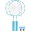 Emoshayoga Set di Racchette da Badminton per Bambini, Racchetta da | Impugnatura Morbida a Rete Larga con 2 Palline e 2 Racchette