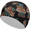 FJQWKLF Chef My Grill My Rules BBQ Cuffia da nuoto per uomo e donna antiscivolo per capelli lunghi o corti