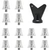 Micpointik Tacchetti di ricambio per scarpe da calcio, in lega di alluminio, 12 pezzi, con chiave, bulloni a vite M5, per pavimenti morbidi, rugby, hiking, 10 mm, 13 mm, 16 mm (13/16 mm, trasparente)