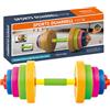 Générique Manubrio giocoso - dai 3 anni Set peso bambino | Kit fitness regolabile | Barra Riempibile Acqua Con 8 Dischi, Struttura PP Attività Fisica All'aperto Bodybuilding