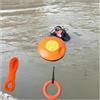 Generic Disco di salvataggio in acqua - Confezione da 2 frisbee da lancio da 35 cm, con anello e corda per kayak, pesca e uso di emergenza
