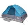 Generic Tenda a cupola 2 persone impermeabile blu con telo di terra e borsa per il | Poliestere rivestito in PU, cuciture nastrate, bastoncini in fibra di vetro, E-Port, tenda esterna rimovibile, pieghevole