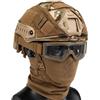LXGXFNB Set Casco Airsoft 4PCS Occhiali Maschera Rete Acciaio Copricasco | 3 Lenti Intercambiabili Sospensione Regolabile Imbottita Pannelli a Strappo Cordino Paintball Giochi Campo Milsim