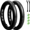 GRELiving Camera d'aria per bicicletta per bambini, 10 x 2,0, 12 1/2 x 2 1/4, con valvola ad angolo di 45° + 2 leve per pneumatici e 4 tappi per valvole luminose, ideale per biciclette da corsa, biciclette per