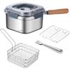 Generic Pentola per friggitrice da esterno | 316 In Acciaio Inox Multifunzionale Attrezzature da Campeggio per Escursionismo All'aperto Cucina Set