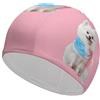 FJQWKLF Cuffia da nuoto unisex con scritta White Pomeranian Dog Trans Proud per uomo e donna, adatta a cani con pelo corto o lungo.