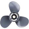 POAHNCU Elica Fuoribordo per Barche Grigia 58130-ZV5-000ZA | Per 35-60 11 1/4 X 13 Lega di alluminio 3 lame 13 denti scanalati Parti marine
