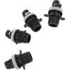 DIYEAH 4 Pezzi Adattatore Pompa Gommone in Plastica Nero per Kayak | Tenuta Ermetica e Riduzione Perdite, per Sedile Kayak Gonfiabile, Uso Spiaggia e Acque Interne