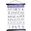 Jorzer Tabella di Yoga per Sedia, Scorrimento della Tabella di Allenamento per Sedia Resistente all'Acqua 11, 8x15, 7