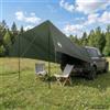 Holepyr Tenda da sole per veicoli, verde, in poliestere e acciaio, leggera tenda da campeggio con finestra a rete, parapioggia rimovibile, stabile tenda da esterno per trekking, famiglie ed escursioni