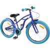 KTHLBRH Bicicletta per Bambini 20 Pollici in Acciaio Blu Scuro | Dimensioni 137x54x79cm, altezza telaio 25,4 forma a U, ruote 20 pollici in acciaio e gomma