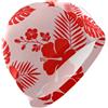 FJQWKLF Silhouette Red Flowers, cuffia da nuoto da donna per principianti, capelli corti, impermeabile, protezione per capelli e riduzione a resistenza, gorra para nadar de mujer