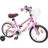 KTHLBRH Bicicletta per Bambini 12 Pollici in Acciaio Rosa Chiaro per 2-4 Anni